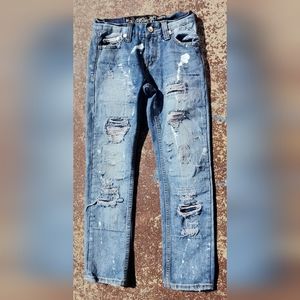 Heritage America Ripped Distressed Denim Jean Boys 8